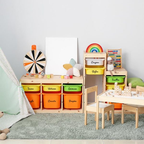 Personnaliser les espaces de rangement de vos enfants grâce aux étiquettes personnalisées