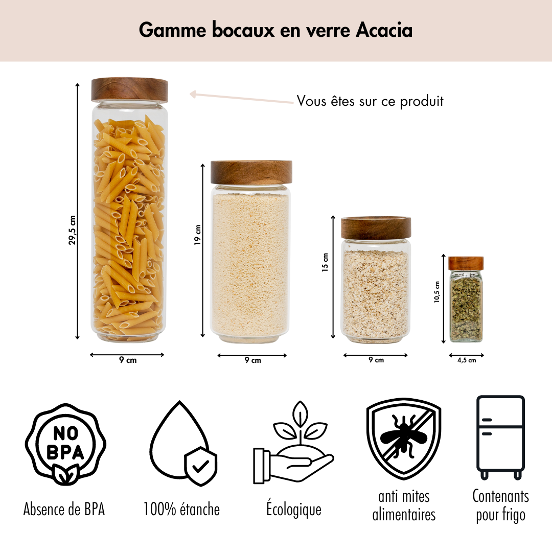 bocaux en verre acacia