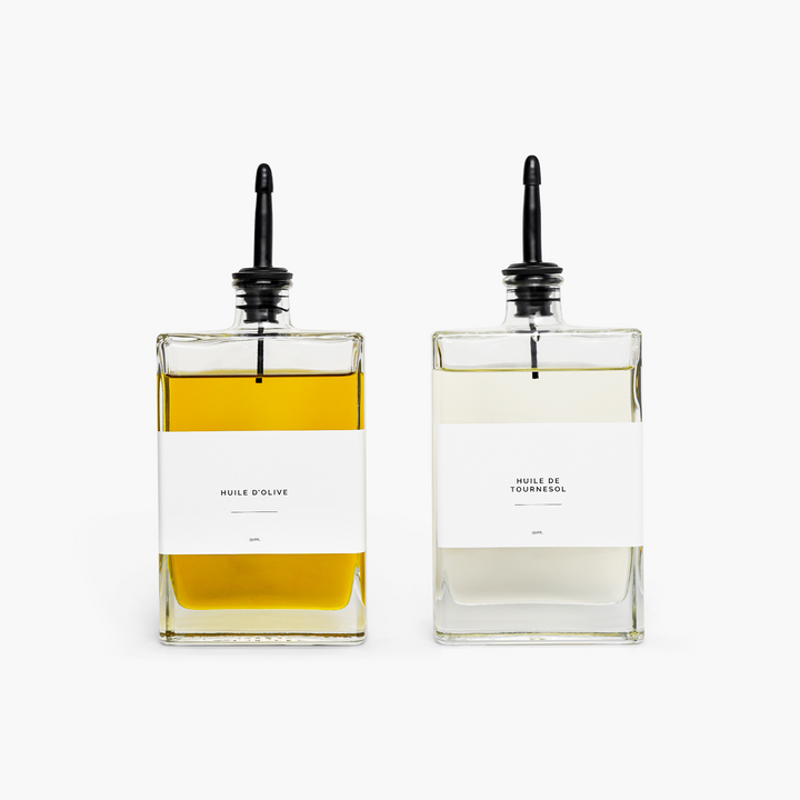 Huilier transparent rectangulaire 350ml