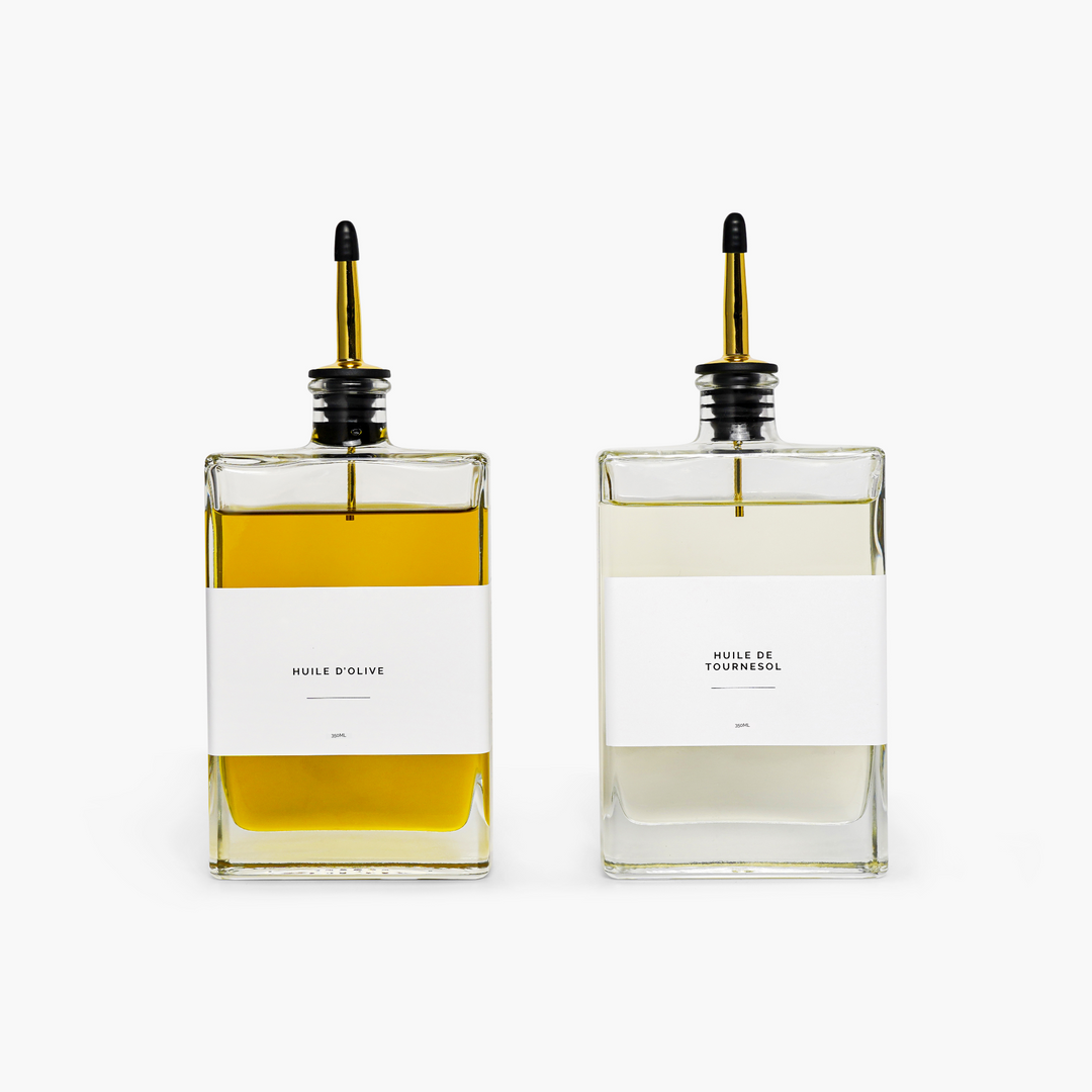 Duo Huilier transparent rectangulaire 350ml