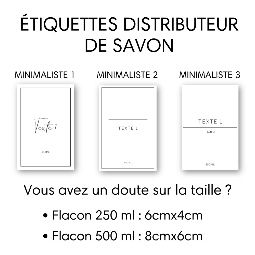 étiquettes savon