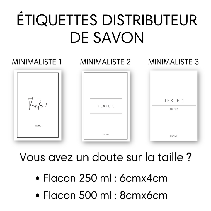 étiquettes savon