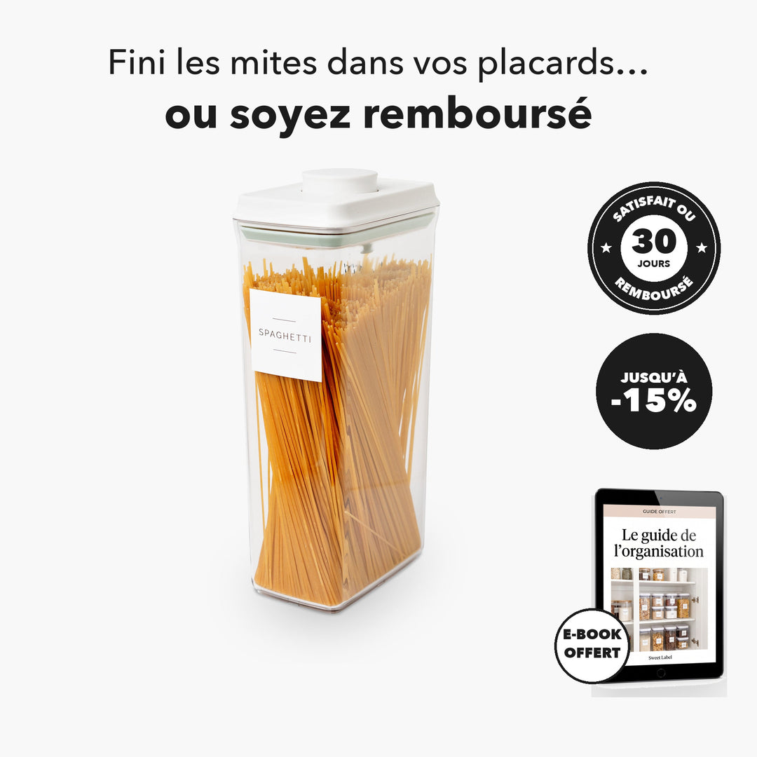 Boîte alimentaire Pushtop 3,2 L hermétique, jusqu'à -15 %, e-book offert